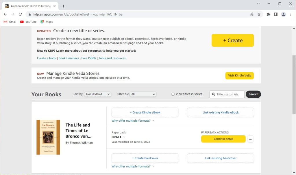 Bookshelf screenshot, the life and times of Bronco von der Löwenhöhle.