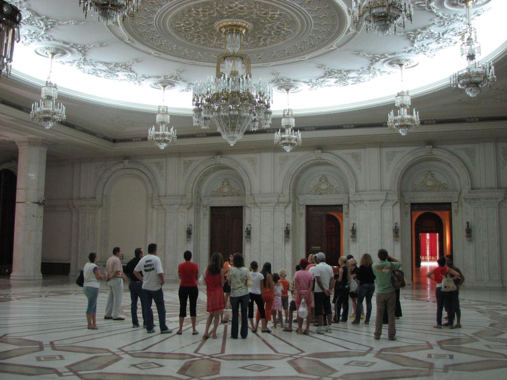 Photo of a room inside Ceausescu’s palace.