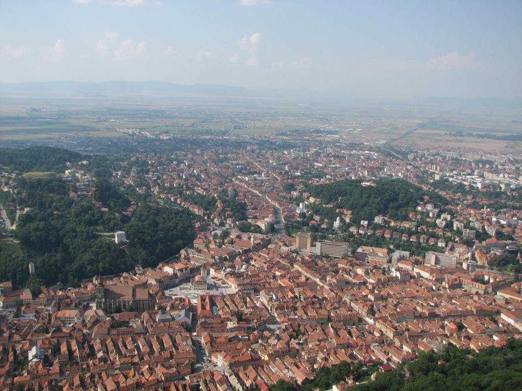 View of Brasov from nearby mountain