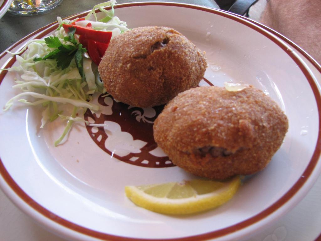 Photo of fried brain at Dracula's restaurant