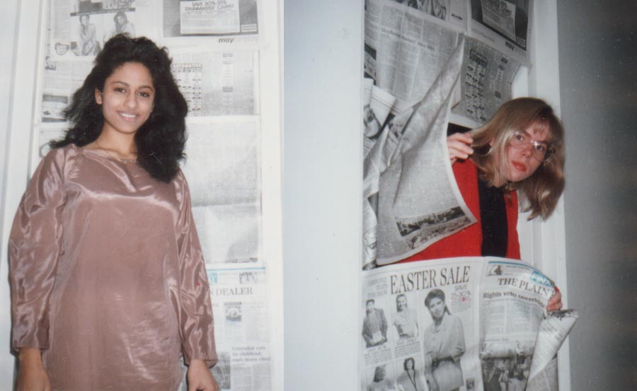 Indian girl left. Swedish girl right.