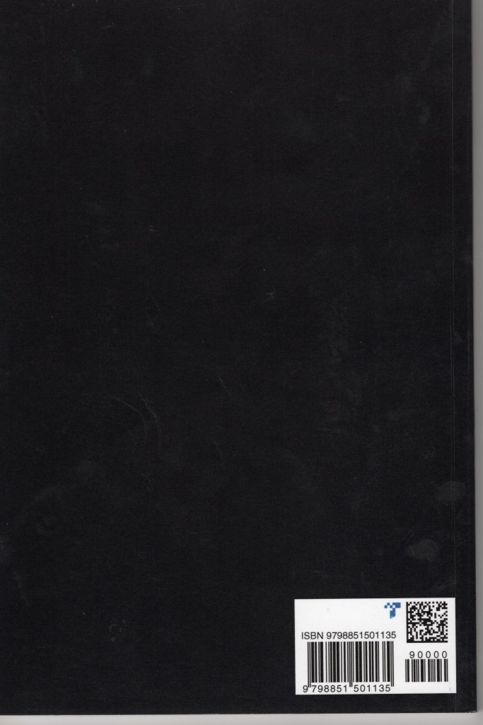 Front cover of “Leonberger” by Nina Pultova is all black except for a barcode and QR code with an ISBN number.