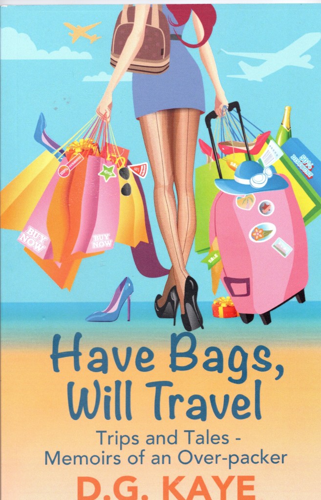 The front cover shows the back of a woman wearing fancy high heeled shoes and holding lots of shopping bags.