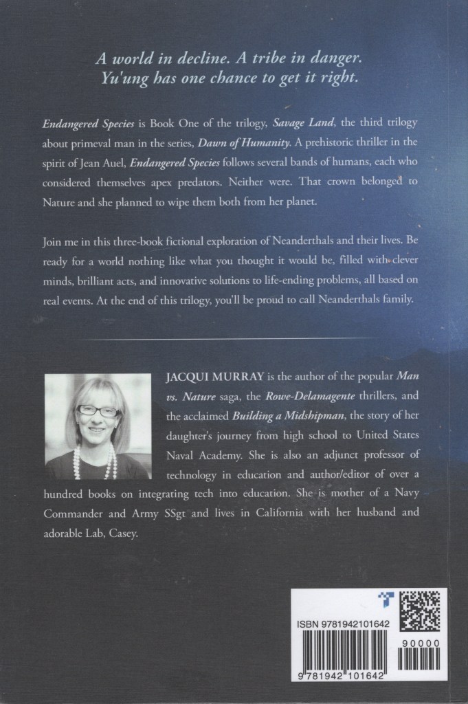 Photo of the author, an overview of the author, and a description of the book