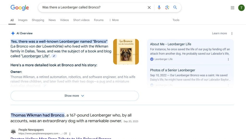 The picture is a screenshot. The Google AI answer is below.