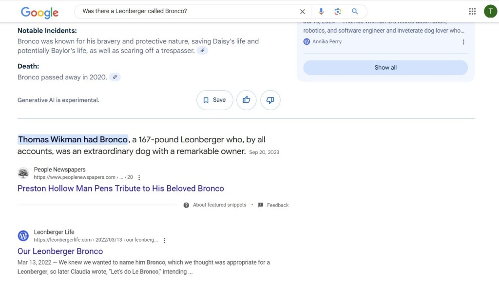 The picture is a screenshot. The Google AI answer is below.