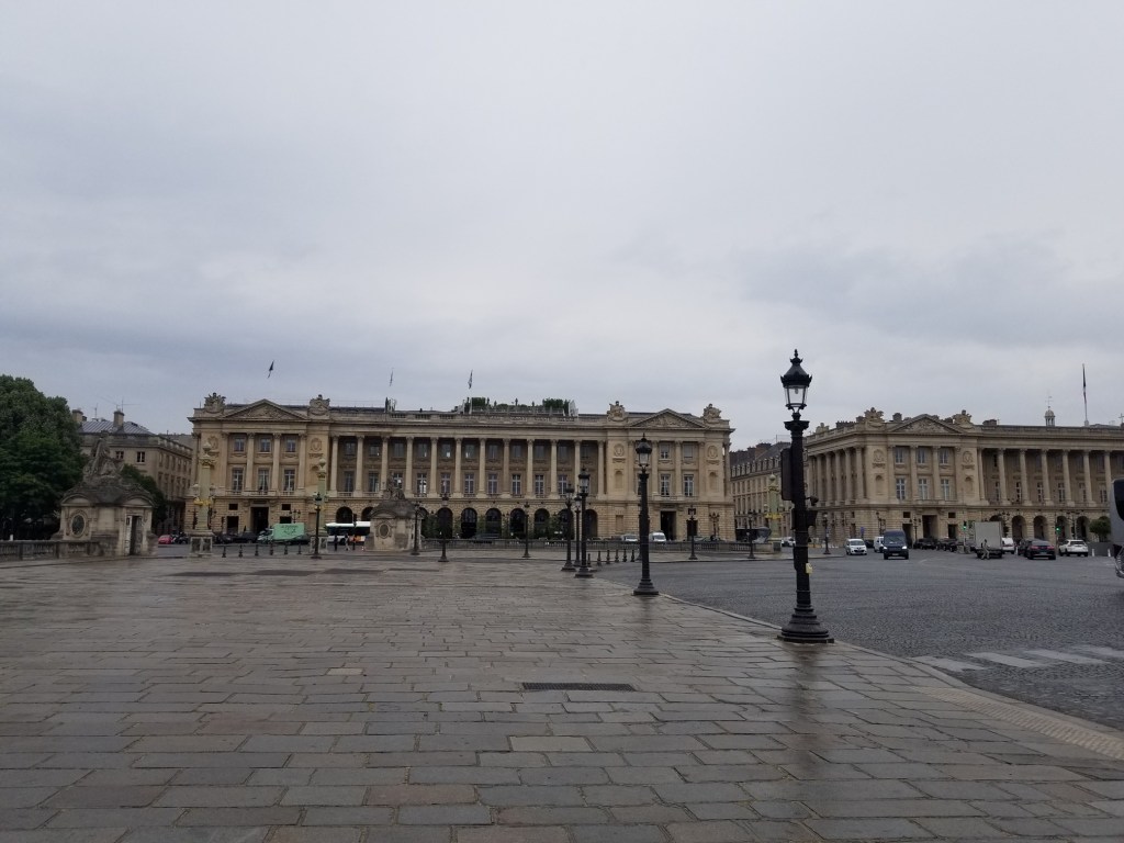 The photo shows some nice looking large buildings.