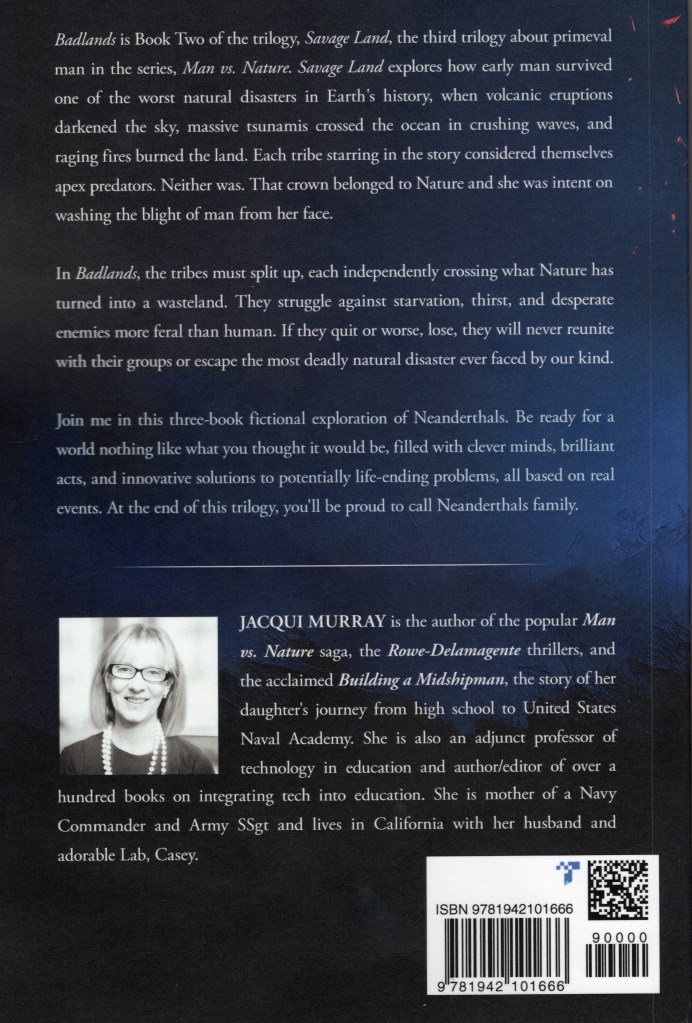 Photo of the author, an overview of the author, and a description of the book.