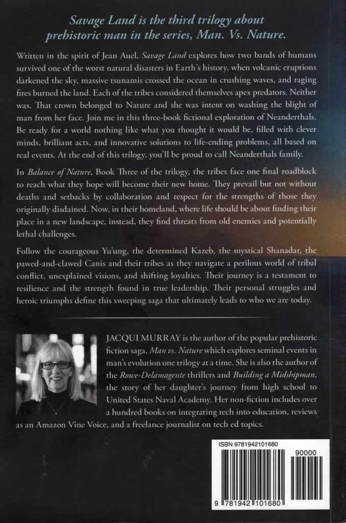 Photo of the author, an overview of the author, and a description of the book.